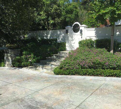 Before the landscape installation in Beverly Hills